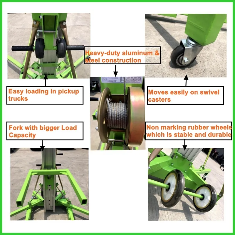 رافعة مواد يدوية محمولة مع ونش يدوي أحادي السرعة 2