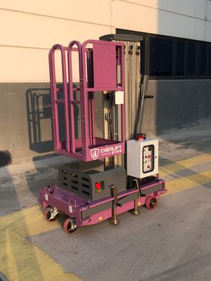 10M Aluminum Aerial Work Platform(Single Mast) 125Kg Loading Capacity