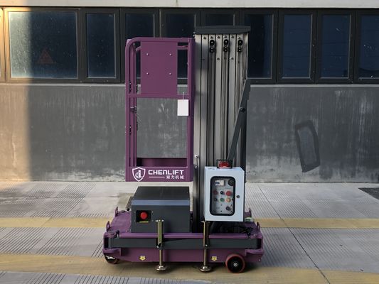 10M Aluminum Aerial Work Platform(Single Mast) 125Kg Loading Capacity