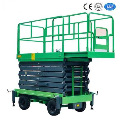 500Kg Loading Capacity Hydraulic Lift Platform 12m Height Mobile Scissor Elevating Lift