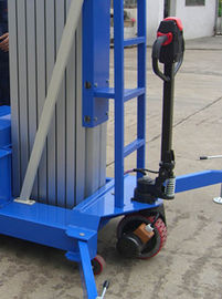 10 Meters Platform Height 300Kg Loading Capacity Quadruple Mast Aerial Work Platform With Pulling Device