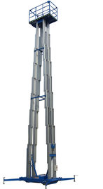 Electrical Pulling Device Quadruple Mast Aerial Work Platform 300Kg Load And 12 Meters Lifting Height