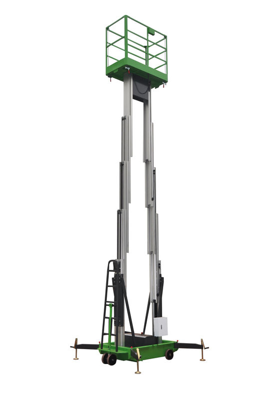 Platform Height Max 10m Double Mast Aluminum Vertical Lift Loading Capacity 200kg with Extension Platform