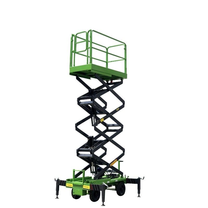 Durable Mobile Scissor Lift 14 Meters Hydraulic X-Lift Platform 500kg Loading Capacity