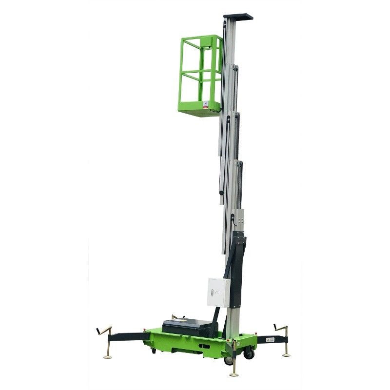 Mobile Single Mast Electric Vertical Lift 10m Platform Height 130kg Load Capacity