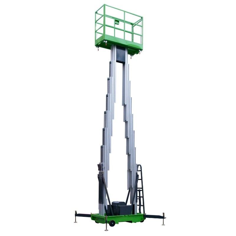 Double Mast Manual Pushing Vertical Lifting Platform For 10m Platform Height