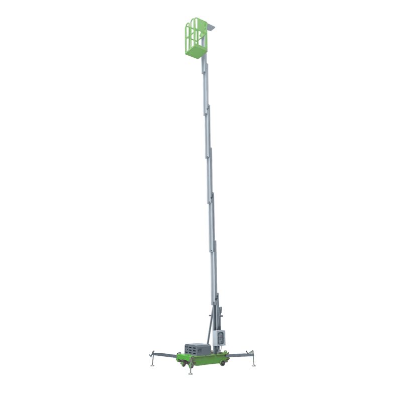 Aluminum Aerial Work Platform Single Mast Man Lift 8 Meters Lifting Height Vertical Lift