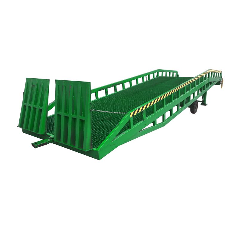Large Loading Capacity Mobile Dock Ramp With Outriggers Movable Dock Leveler