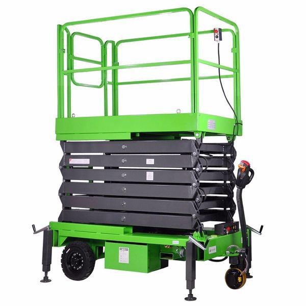 14M Small Electric Scissor Lift With Motorized Device Loading Capacity At 450Kg