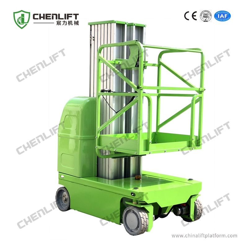 7.5m High 200Kg Capacity Hydraulic Lift Platform Self Propelled Vertical Lift Double Mast