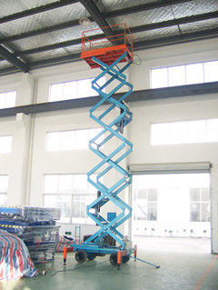 Motorized scissor lift with loading capacity 500Kg and 9M Lifting Height and Extension platform